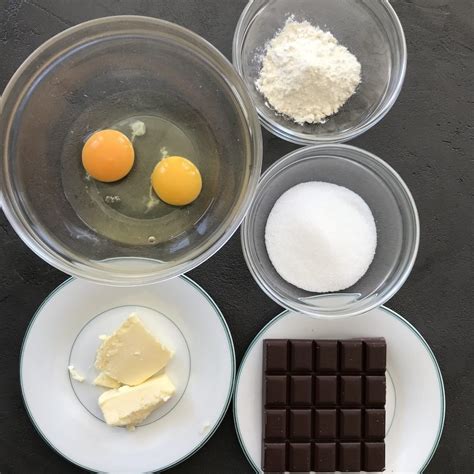 ingrédients pour fondant au chocolat