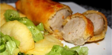 Feuilleté de boudin blanc aux pommes