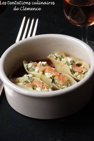 conchiglie saumon fumé plat gratiné