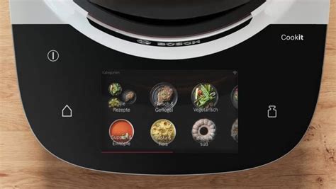 Écran tactile du robot cuiseur Bosch Cookit