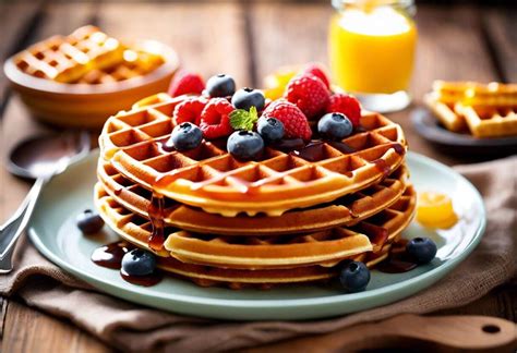 Infographie présentant diverses idées de garnitures pour gaufres, sucrées et salées