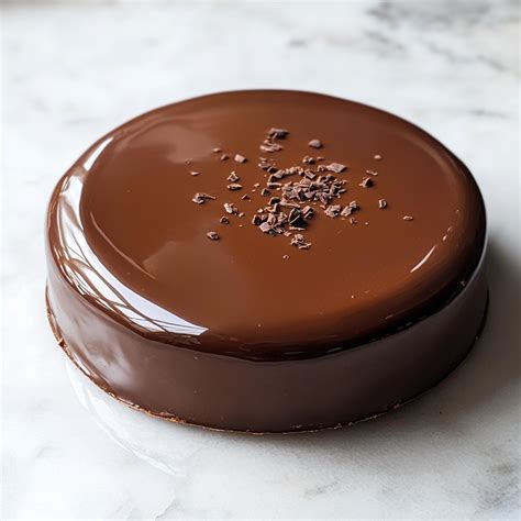 Entremet glacé recouvert de glaçage miroir