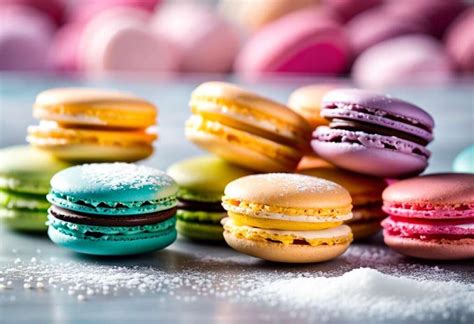 Macarons colorés