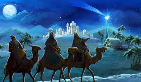Représentation des Rois Mages guidés par l'étoile