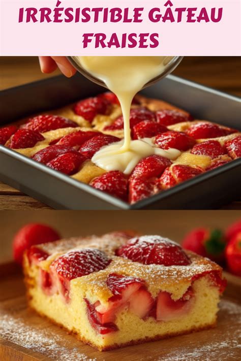 Fraises fraîches sur un gâteau