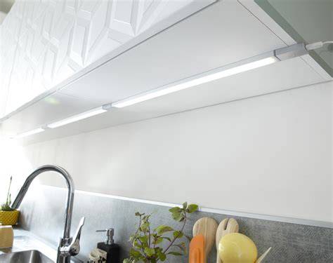 Schéma d’installation des réglettes LED sous meuble