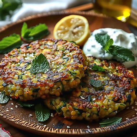 Assiette de galettes de lentilles vertes avec crudités