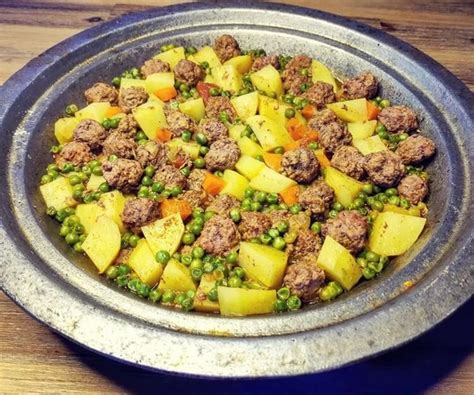 tajin bœuf pommes de terre carottes petits pois