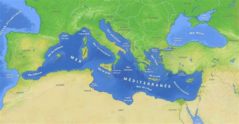 Carte de la Méditerranée mettant en évidence les spécialités régionales à base de farine de pois chiche