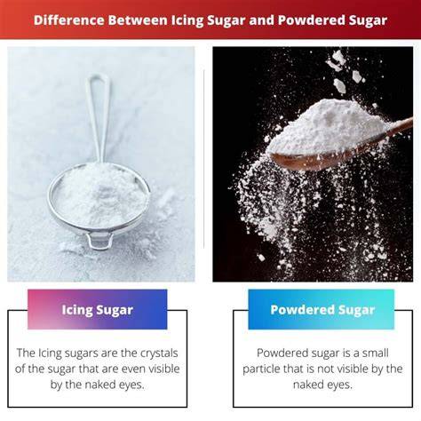comparaison sucre glace vs sucre en poudre