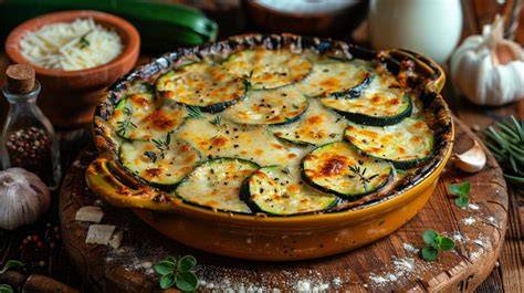 schema étapes gratin courgette béchamel