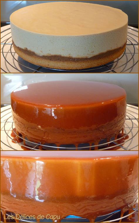 Insert crémeux caramel dans un moule à insert