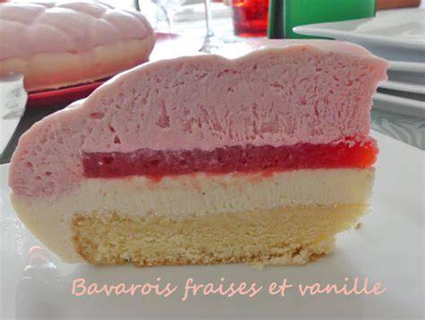 image bavarois vanille fraises et mousse