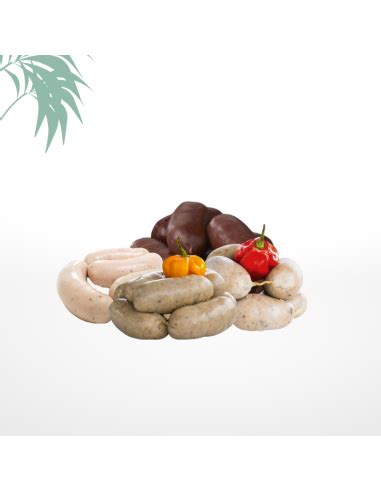 Un assortiment de boudins noirs frais et cuits