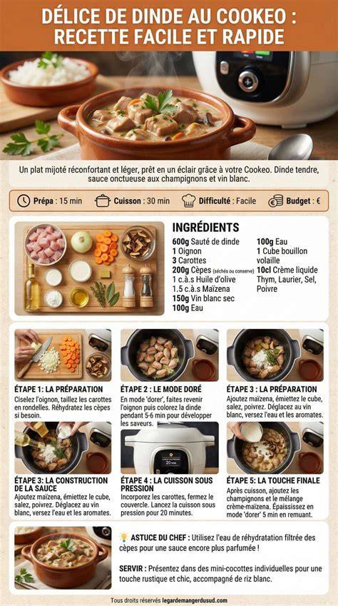 infographie recette et mug dinde coco