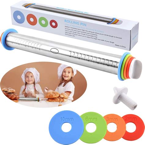 Rouleaux à pâtisserie avec des guides d'épaisseur