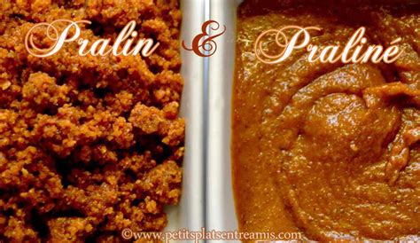 Schéma comparatif entre pralin et praliné