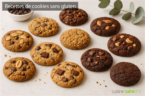 Illustration des différents ingrédients secs utilisés dans les recettes de cookies sans gluten