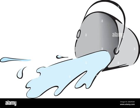 Illustration de Praline jetant un seau d'eau sur Astérix.