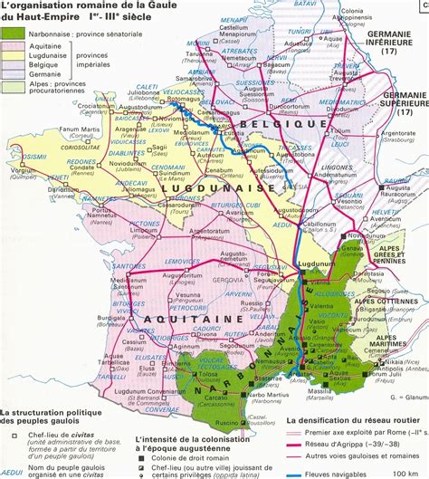 Carte de la Gaule romaine montrant Condate (Rennes).