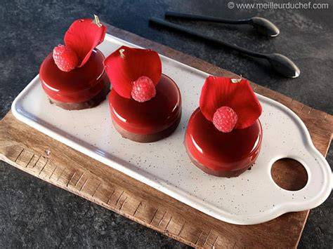 illustration entremets chocolat framboise