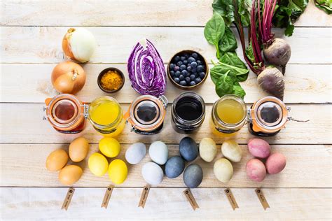 Œufs durs colorés avec des colorants naturels