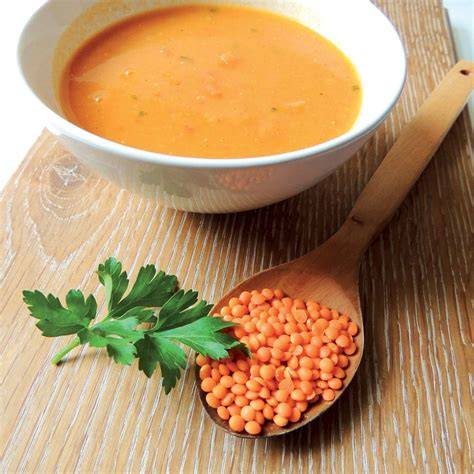 Soupe lentilles corail illustration simple
