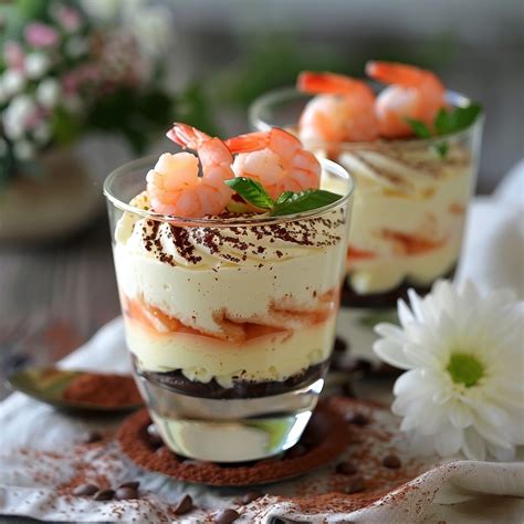 Tiramisu servi en verrines individuelles