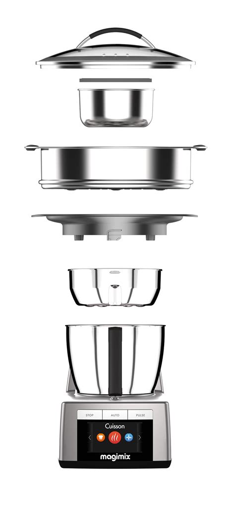 Vue éclatée du Panier Vapeur XXL Magimix avec le robot Cook Expert