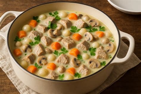 Préparation de la sauce blanquette