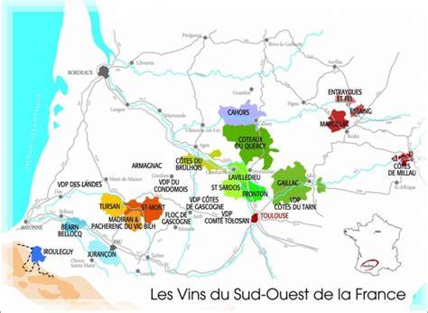 Cartographie viticole des Côtes de Gascogne: localisation et relief