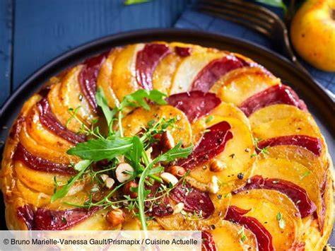 image de tatin au magret fumé et pommes