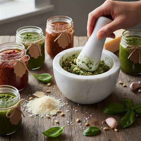Titre visuel de recettes pesto et plats italiens