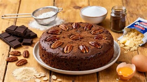 Ingrédients pour gâteau chocolat Carambar noix de pécan