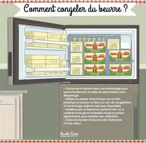 image expliquant comment congeler le beurre en cubes