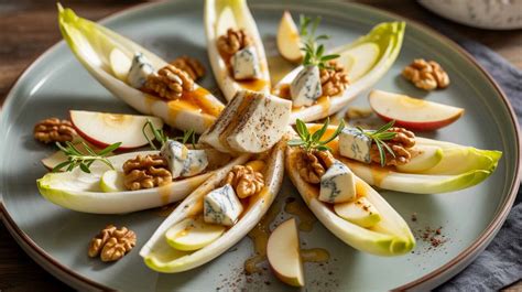 Tartelette aux endives, bleu et noix