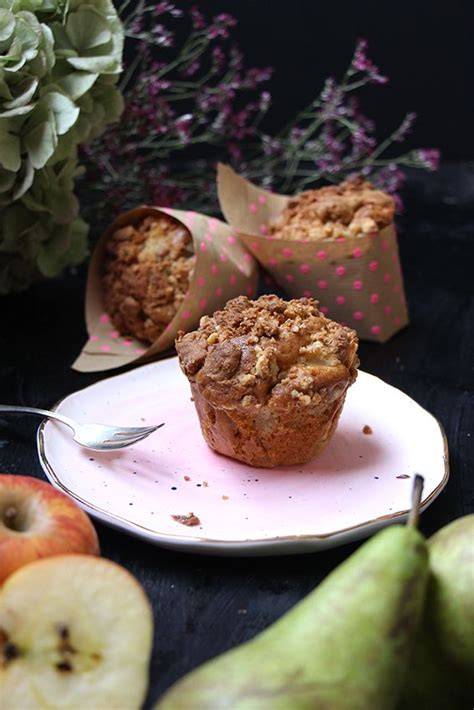 Muffins Pommes Poire Caramelisées