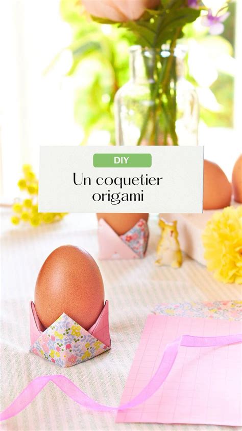 Exemple de pliage origami pour un coquetier