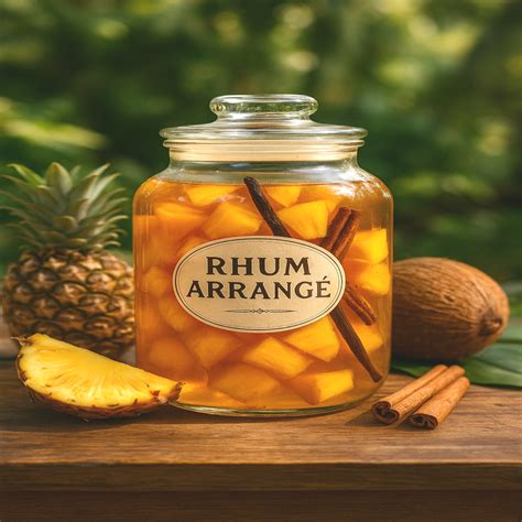 Bocal de rhum arrangé en cours de macération