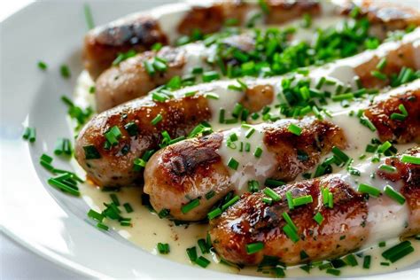 Boudins blancs en train de cuire dans un bouillon