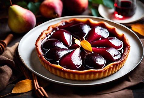 illustration tarte tatin vin rouge ingrédients