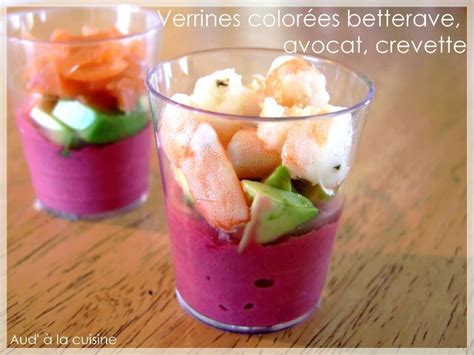 Verrines colorées à la betterave