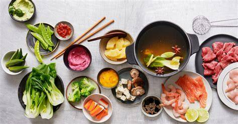mise en place table fondue chinoise
