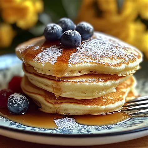 image de pancakes moelleux au yaourt