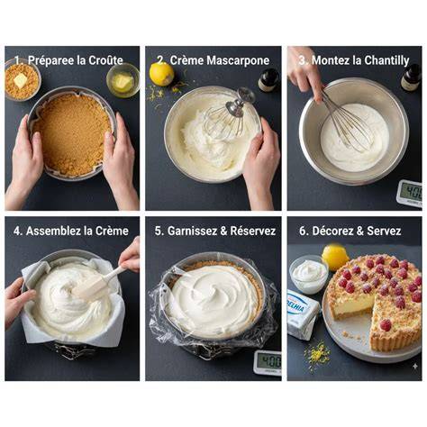 Diagramme simple montrant le montage: fruits au fond, pâte versée, cuisson jusqu’à dorure
