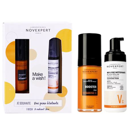 Schéma simplifié des actifs clés de la gamme Novexpert (HA, Oméga, Vitamine C)