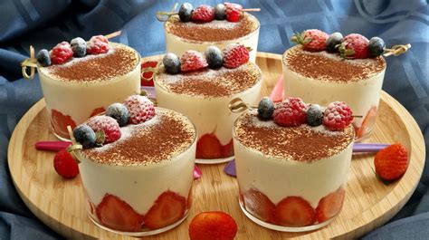 Verrines de tiramisu fraise mascarpone