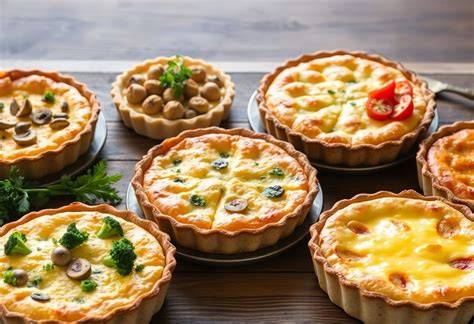 Illustration: assortiment de tartes salées et quiches