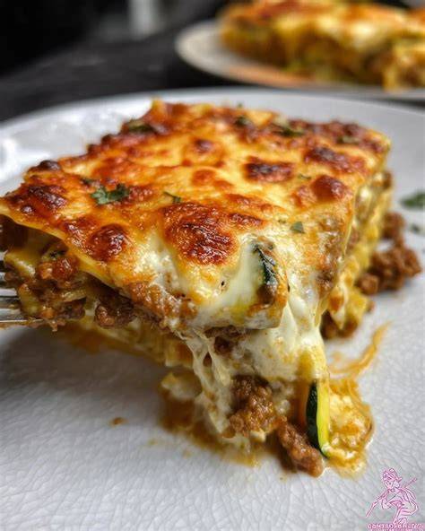 illustration lasagnes courgette et mascarpone