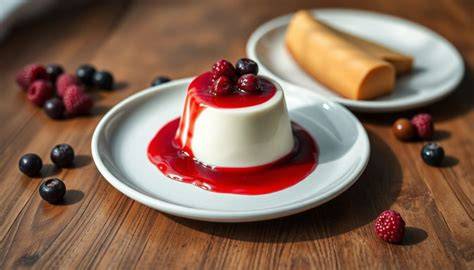 schéma de la séparation panna cotta et coulis